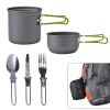 1 Set Outdoor Camping Cooking Kit Portable Non-Stick Backpacking Picnic Pot And Bowl Open Fire Cookware Set For Outdoor Hiking And Camping