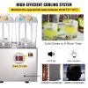 VEVOR 110V Commercial Beverage Dispenser; 9.5 Gallon 36L 2 Tanks Juice Dispenser Commercial; 18 Liter Per Tank 300W Stainless Steel Food Grade