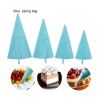 Set of 4 Sizes Pastry Bag Set Silicone Blue Color Reusable Icing Piping Bag Baking Tool Cookie Cake Decorating Bag