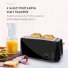 Elite Gourmet ECT4829B New 4-slice Long Slot Cool-touch Toaster (black)