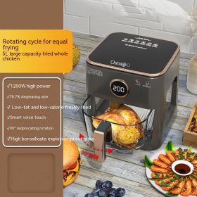 Full-automatic Large-capacity Visual Panoramic Air Fryer (Option: Rotating voice-UK)