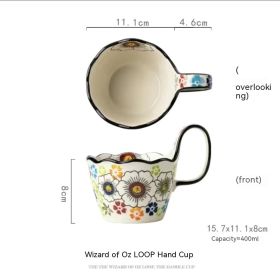 Handmade Large Capacity Painted Irregular Breakfast Cups For Household Use (Option: 12 Style)