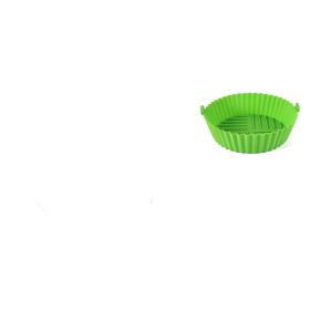 Edible Silicon Round Air Fryer Tray (Option: Green-S)