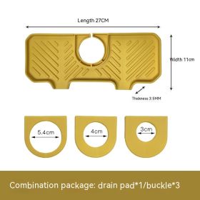 Splash-proof Waterproof Faucet Drainage Mat (Option: Yellow-271)