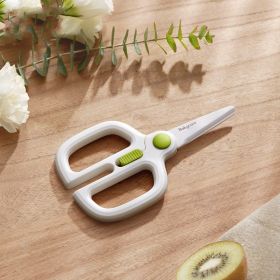 Portable Takeaway Ceramic Feeding Aid Scissors (Color: green)