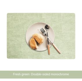 Simple Table Mat Leather Meal Waterproof And Heat Insulation (Option: Matcha)