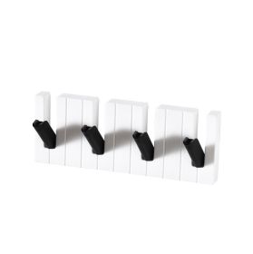 Hook Wall-mounted Creative Coat And Hat Hook Plastic (Option: Black And White)