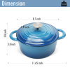 COOKWIN Enameled Cast Iron Dutch Oven with Self Basting Lid;  Enamel Coated Cookware Pot 3QT